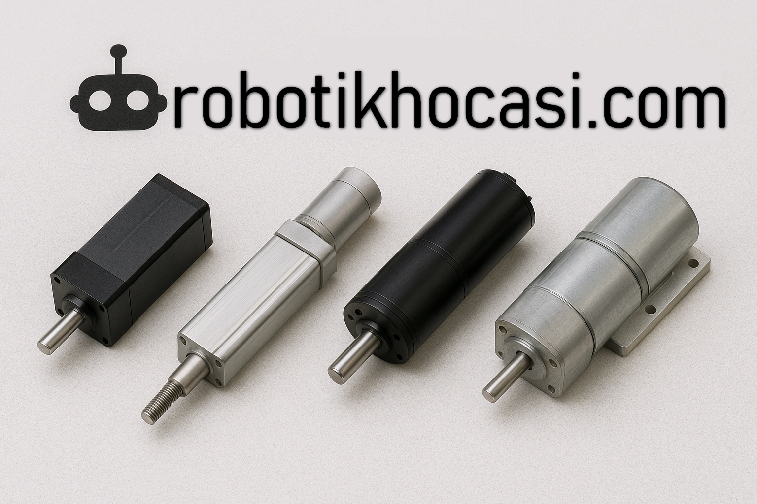 Farklı aktüatör türleri: DC motor, servo motor ve step motor